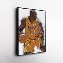 Load image into Gallery viewer, Shaquille O&#39;Neal Canvas Art – Los Angeles Lakers Wall Decor
