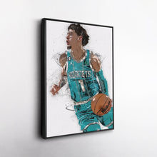 Load image into Gallery viewer, LaMelo Ball Canvas Art – Charlotte Hornets Wall Decor
