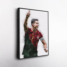 Load image into Gallery viewer, Cristiano Ronaldo Canvas Art – Portugal National Team Wall Decor
