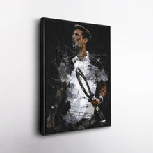 Load image into Gallery viewer, Novak Djokovic Canvas Print – Iconic Tennis Wall Art for Man Cave or Home

