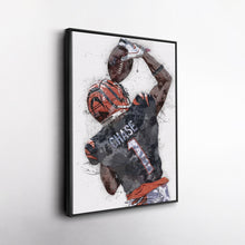 Load image into Gallery viewer, Ja&#39;Marr Chase Bengals Canvas Art – Cincinnati Bengals Wall Decor
