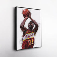 Load image into Gallery viewer, Dominique Wilkins Canvas Art – Atlanta Hawks Wall Decor
