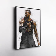 Load image into Gallery viewer, LeBron James Canvas Art – Cleveland Cavaliers Wall Decor
