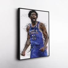 Load image into Gallery viewer, Joel Embiid Canvas Art – Philadelphia 76ers Wall Decor
