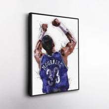 Load image into Gallery viewer, Alonzo Mourning Canvas Art – Charlotte Hornets Wall Decor
