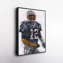 Load image into Gallery viewer, Tom Brady Canvas Art – New England Patriots Wall Decor
