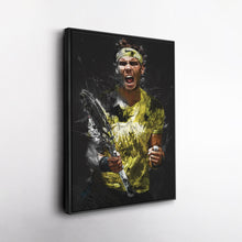 Load image into Gallery viewer, Rafael Nadal Canvas Print – Iconic Tennis Wall Art for Man Cave or Home
