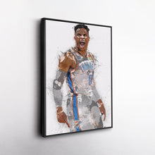 Load image into Gallery viewer, Russell Westbrook Canvas Art – Oklahoma City Thunder Wall Decor
