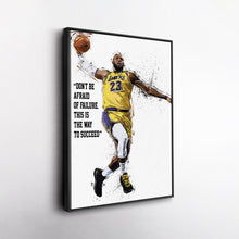 Load image into Gallery viewer, LeBron James Quote Canvas Art – Lakers Wall Decor

