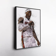 Load image into Gallery viewer, LeBron James Canvas Art – Miami Heat Wall Decor
