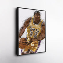 Load image into Gallery viewer, Magic Johnson Canvas Art – Los Angeles Lakers Wall Decor
