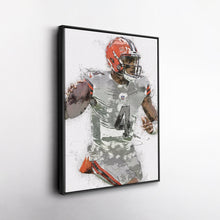 Load image into Gallery viewer, Deshaun Watson Canvas Art – Cleveland Browns Wall Decor
