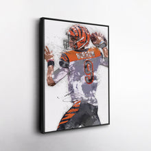 Load image into Gallery viewer, Joe Burrow Bengals Canvas Art – Cincinnati Bengals Wall Decor
