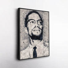 Load image into Gallery viewer, Malcolm X Canvas Art – Civil Rights Geometric Wall Decor
