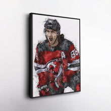 Load image into Gallery viewer, Jack Hughes Canvas Art – New Jersey Devils Wall Decor
