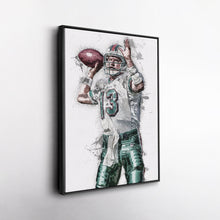 Load image into Gallery viewer, Dan Marino Canvas Art – Miami Dolphins Wall Decor
