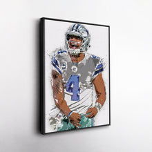Load image into Gallery viewer, Dak Prescott Canvas Art – Dallas Cowboys Wall Decor
