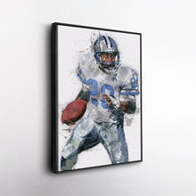 Load image into Gallery viewer, Barry Sanders Canvas Art – Detroit Lions Wall Decor
