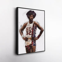Load image into Gallery viewer, Julius Erving Canvas Art – New Jersey Nets Wall Decor
