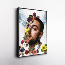 Load image into Gallery viewer, Mac Miller Floral Canvas Print – Rap Artist Painting Wall Art for Home Decor
