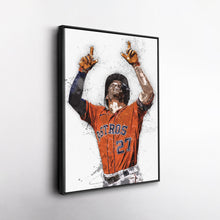 Load image into Gallery viewer, José Altuve Canvas Art - Houston Astros Wall Decor
