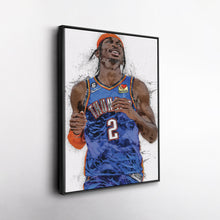 Load image into Gallery viewer, Shai Gilgeous-Alexander Canvas Art – Oklahoma City Thunder Wall Decor
