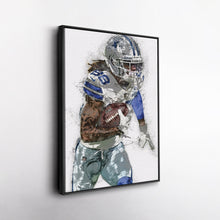 Load image into Gallery viewer, CeeDee Lamb Canvas Art – Dallas Cowboys Wall Decor
