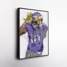 Load image into Gallery viewer, Justin Jefferson Canvas Art – Minnesota Vikings Wall Decor

