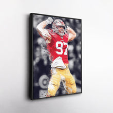 Load image into Gallery viewer, Nick Bosa Canvas Art – 49ers NFL Celebration Wall Decor
