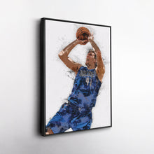 Load image into Gallery viewer, Dirk Nowitzki Canvas Art – Dallas Mavericks Legend Wall Decor

