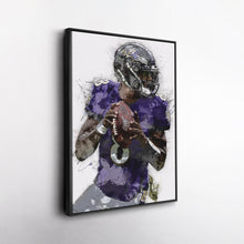 Load image into Gallery viewer, Lamar Jackson Canvas Art – Baltimore Ravens Wall Decor
