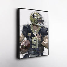 Load image into Gallery viewer, Drew Brees Canvas Art – New Orleans Saints Wall Decor
