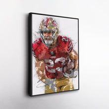Load image into Gallery viewer, Christian McCaffrey Canvas Art – San Francisco 49ers Wall Decor
