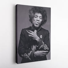 Load image into Gallery viewer, Jimi Hendrix Smoking Canvas Print – Iconic Guitarist Wall Art for Home Decor
