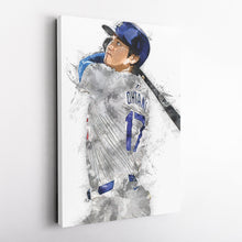 Load image into Gallery viewer, Shohei Ohtani Canvas Art – Los Angeles Dodgers Wall Decor
