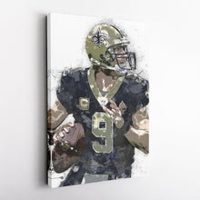Load image into Gallery viewer, Drew Brees Canvas Art – New Orleans Saints Wall Decor
