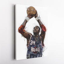 Load image into Gallery viewer, Hakeem Olajuwon Canvas Art – Houston Rockets Wall Decor

