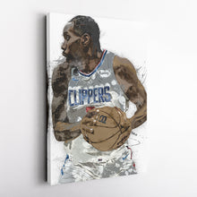 Load image into Gallery viewer, Kawhi Leonard Canvas Art – Los Angeles Clippers Wall Decor
