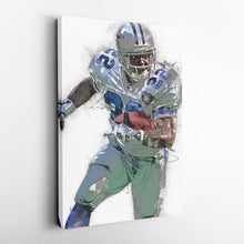 Load image into Gallery viewer, Emmitt Smith Canvas Art – Dallas Cowboys Wall Decor
