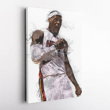 Load image into Gallery viewer, LeBron James Canvas Art – Miami Heat Wall Decor
