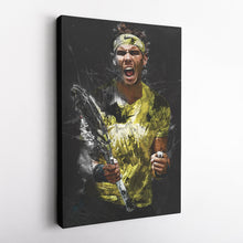 Load image into Gallery viewer, Rafael Nadal Canvas Print – Iconic Tennis Wall Art for Man Cave or Home
