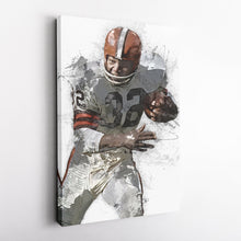 Load image into Gallery viewer, Jim Brown Canvas Art – Cleveland Browns Wall Decor
