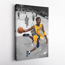 Load image into Gallery viewer, Kobe Bryant Lakers Dunking Canvas Wall Art Decor - NBA Slam Dunk Poster

