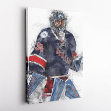 Load image into Gallery viewer, Henrik Lundqvist Canvas Art – New York Rangers Wall Decor
