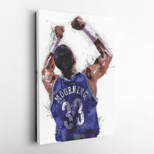 Load image into Gallery viewer, Alonzo Mourning Canvas Art – Charlotte Hornets Wall Decor
