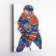 Load image into Gallery viewer, Connor McDavid Canvas Art – Edmonton Oilers Wall Decor
