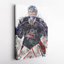 Load image into Gallery viewer, Sergei Bobrovsky Canvas Art – Columbus Blue Jackets Wall Decor
