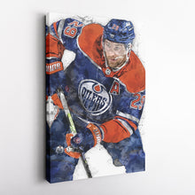Load image into Gallery viewer, Leon Draisaitl Canvas Art – Edmonton Oilers Wall Decor
