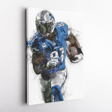 Load image into Gallery viewer, Calvin Johnson Canvas Art – Detroit Lions Wall Decor
