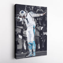 Load image into Gallery viewer, Cam Newton Canvas Art - Panthers Dab Celebration Wall Decor
